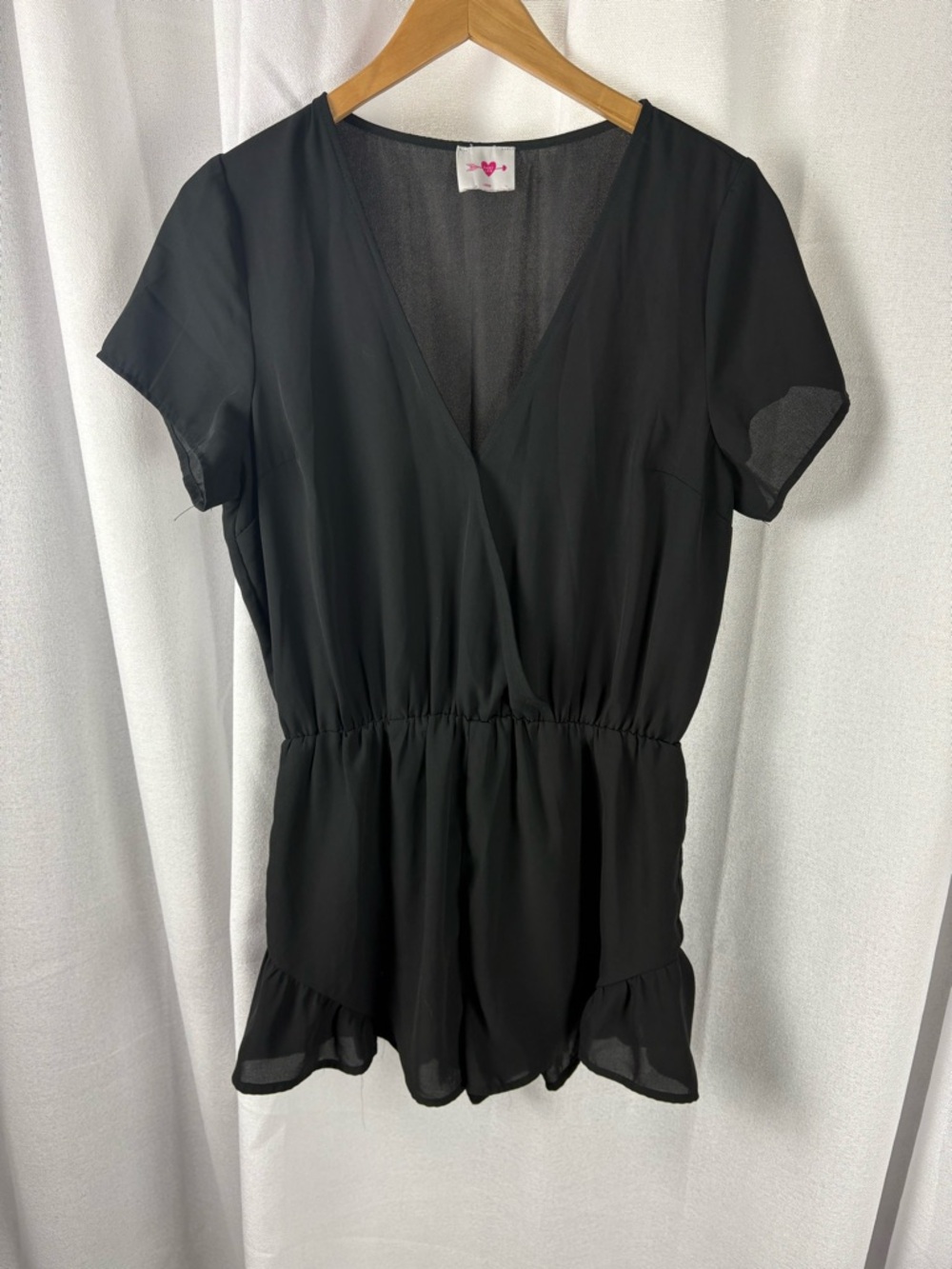 Buddy Love Black Jumpsuit Romper Black Size Large EUC